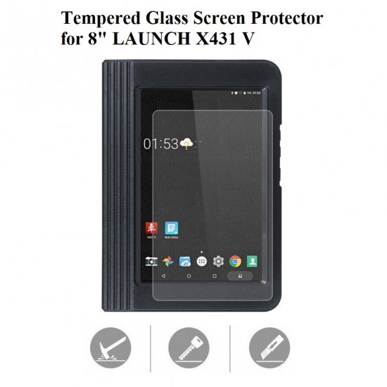 Tempered Glass Screen Protector for 8inch LAUNCH X431 V 2017 - Click Image to Close
